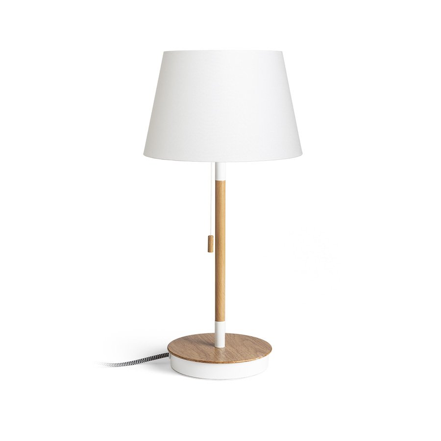 RENDL KEITH/ALVIS 24 stolná s USB biela buk 230V LED E27 11W – obrázok 1