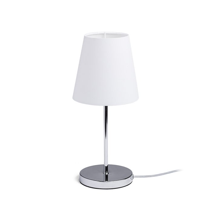 RENDL NYC/CONNY 15/15 stolná Polycotton biela/chróm 230V LED E27 11W – obrázok 1