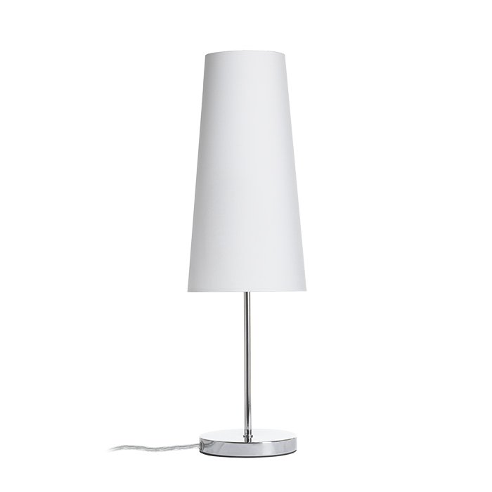 RENDL NYC/CONNY 15/30 stolná Polycotton biela/chróm 230V LED E27 11W – obrázok 1