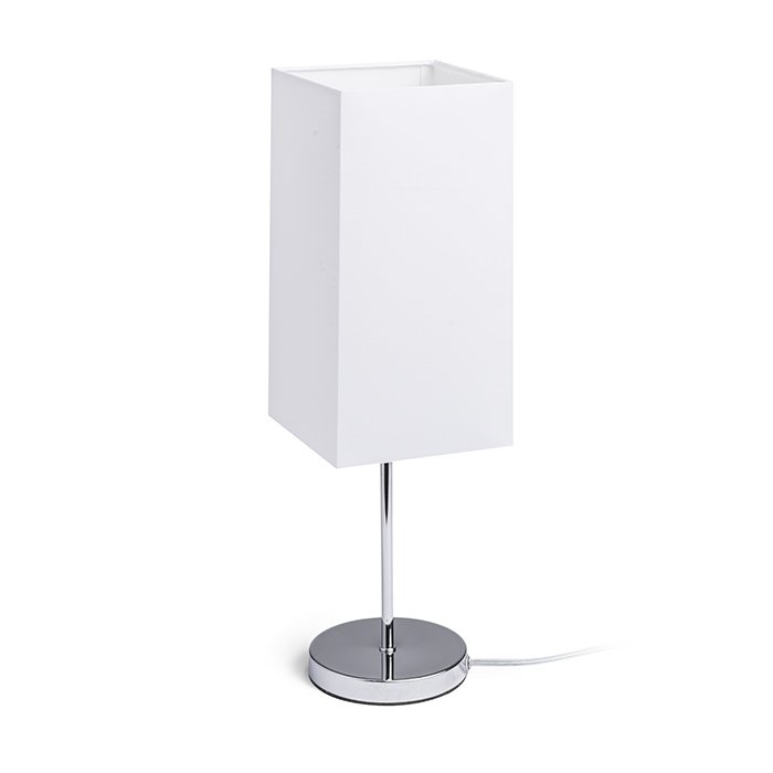 RENDL NYC/TEMPO 15/30 stolná Polycotton biela/chróm 230V LED E27 15W – obrázok 1
