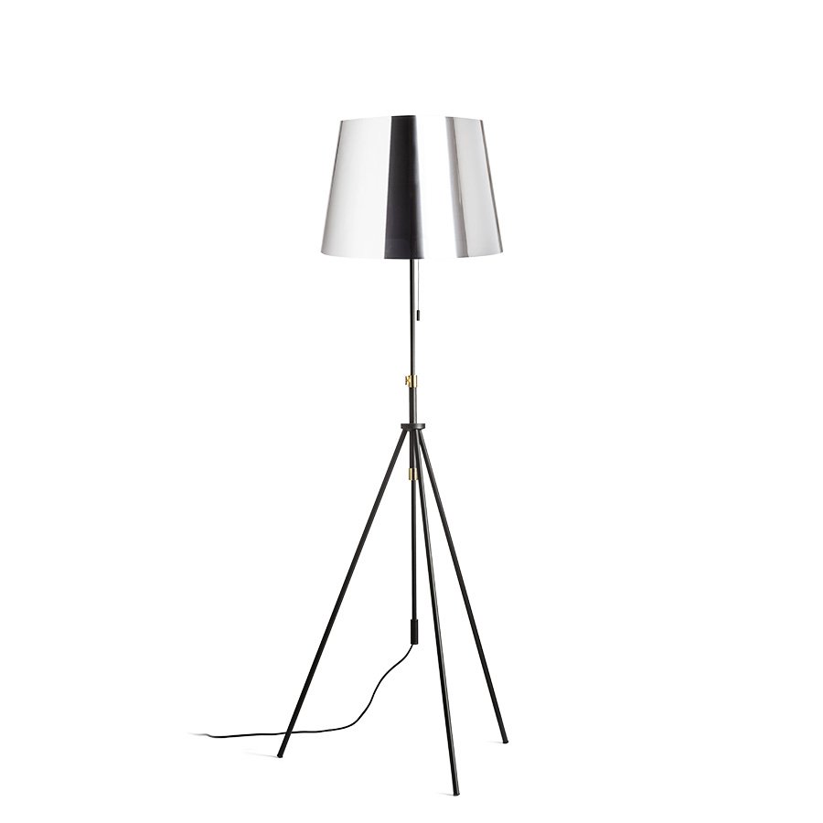 RENDL LUTON/ILUSION stojanová chrómová fólia/čierna/kov 230V LED E27 15W – obrázok 1