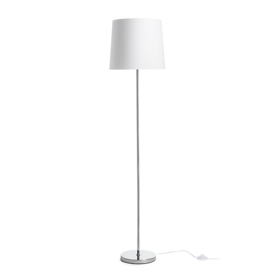 RENDL NYC/CONNY 35 stojanová Polycotton biela/chróm 230V LED E27 15W – obrázok 1