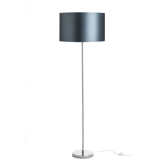 RENDL NYC/RON 40/25 stojanová Monaco petrolejová/strieborné PVC/chróm 230V LED E27 15W – obrázok 1