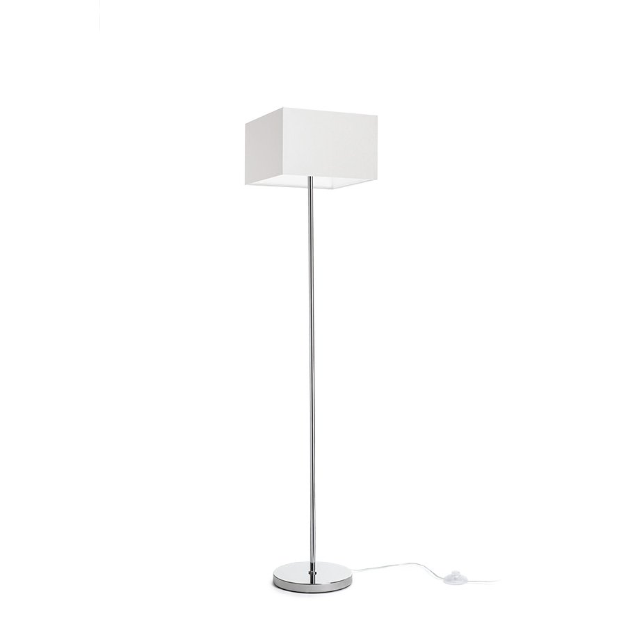 RENDL NYC/TEMPO 30/19 stojanová Polycotton biela/chróm 230V LED E27 15W – obrázok 1
