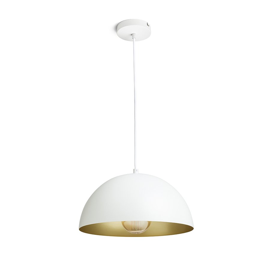 RENDL GLADYS 30 závesná biela/zlatá 230V LED E27 15W – obrázok 1