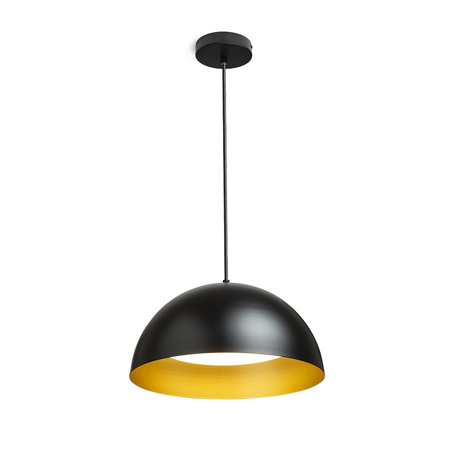RENDL GLADYS 40 závesná čierna/zlatá 230V LED E27 30W – obrázok 1