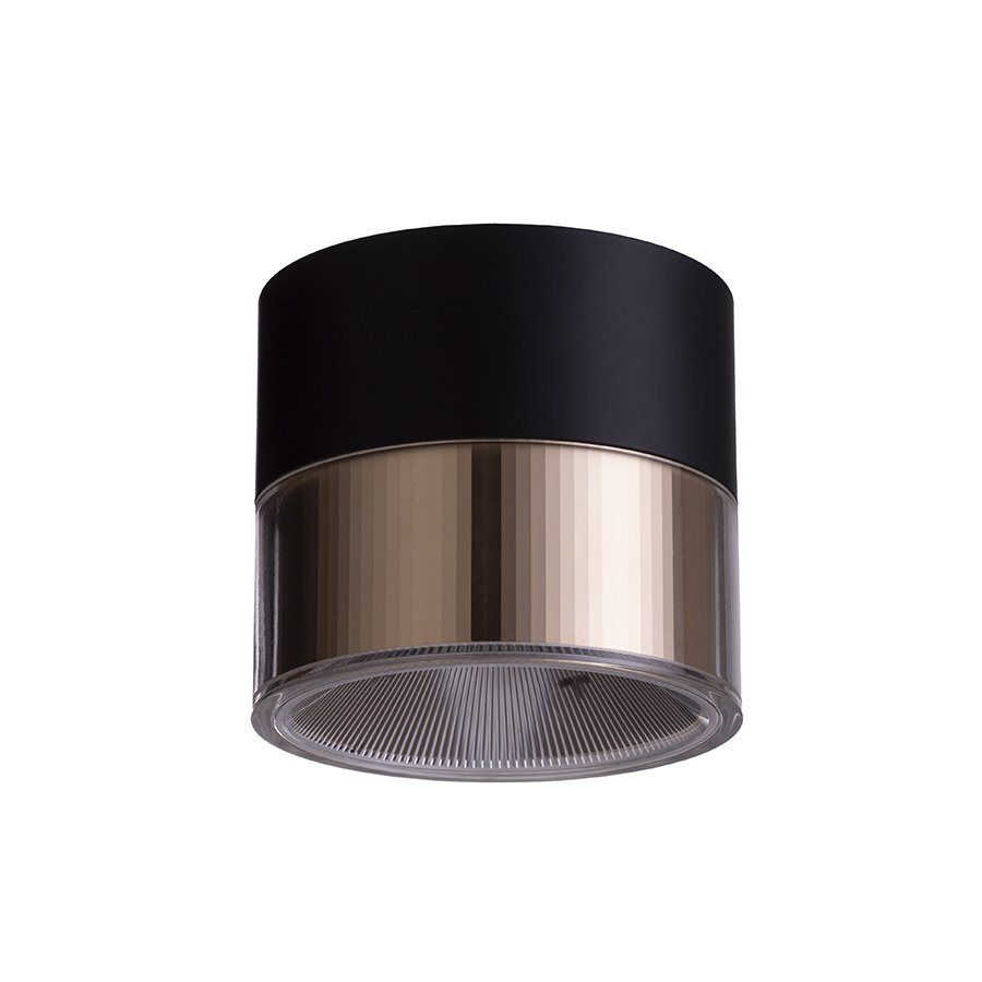 RENDL JUNIPER stropná čierna/zlatá 230V LED 15W 30° 3000K – obrázok 1