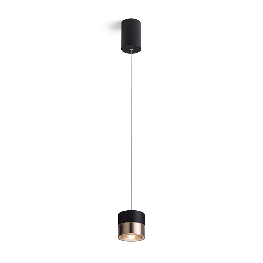 RENDL JUNIPER závesná sťahovacia čierna/zlatá 230V LED 15W 30° 3000K – obrázok 1