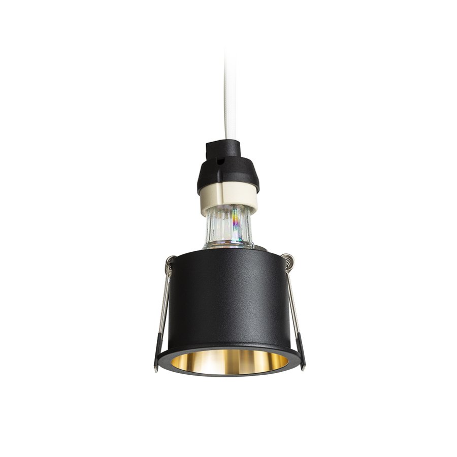 RENDL ORCO zápustná čierna/zlatá 230V LED GU10 9W – obrázok 1