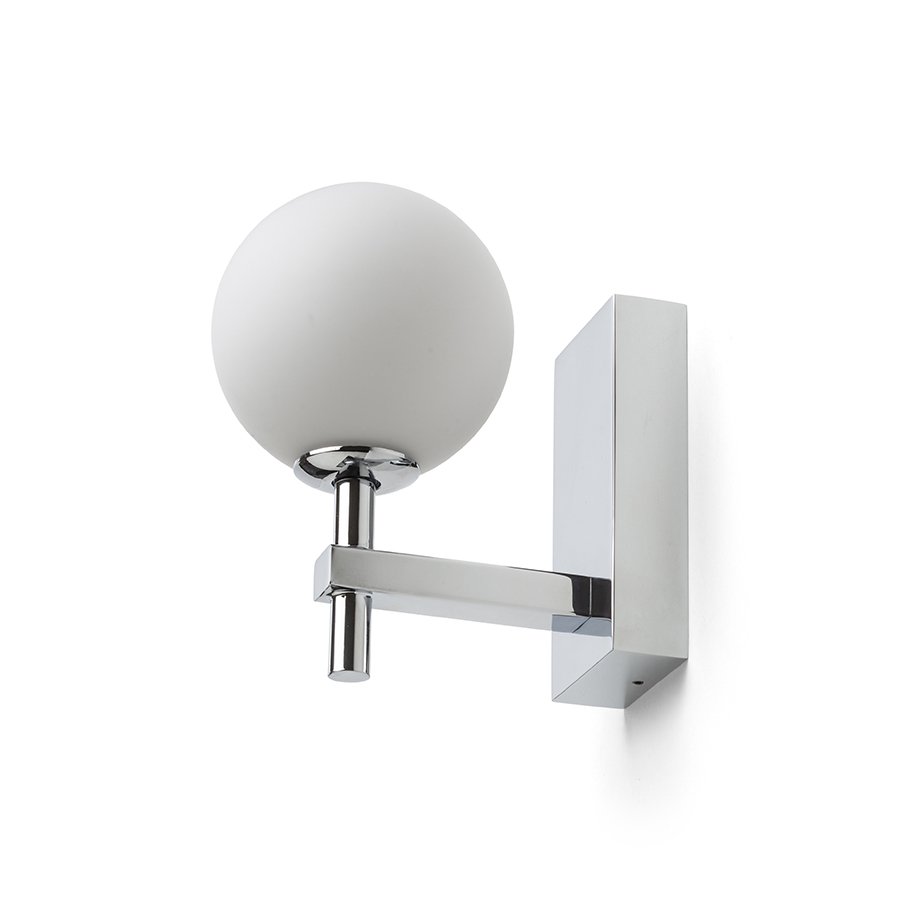 RENDL PEGGY nástenná chróm/opálové sklo 230V LED G9 6W IP44 – obrázok 1