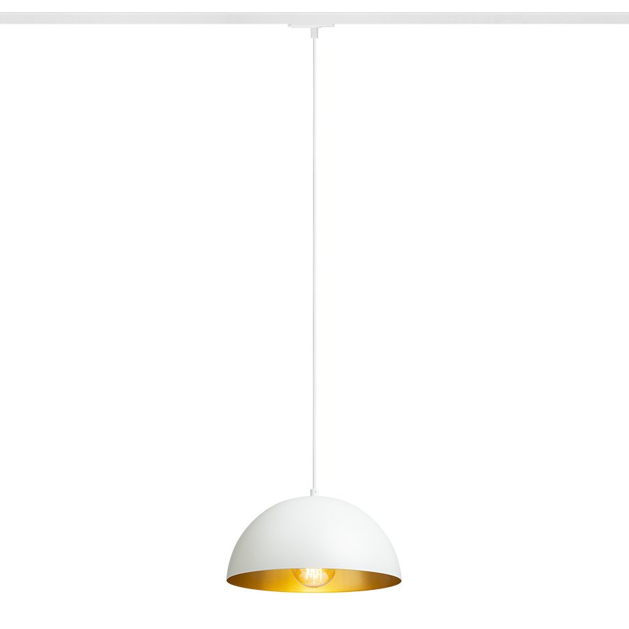 RENDL GLADYS 30 na jednookr. lištu biela/zlatá 230V LED E27 15W – obrázok 1