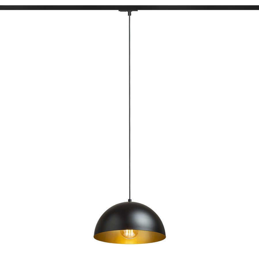 RENDL GLADYS 30 na jednookr. lištu čierna/zlatá 230V LED E27 15W – obrázok 1