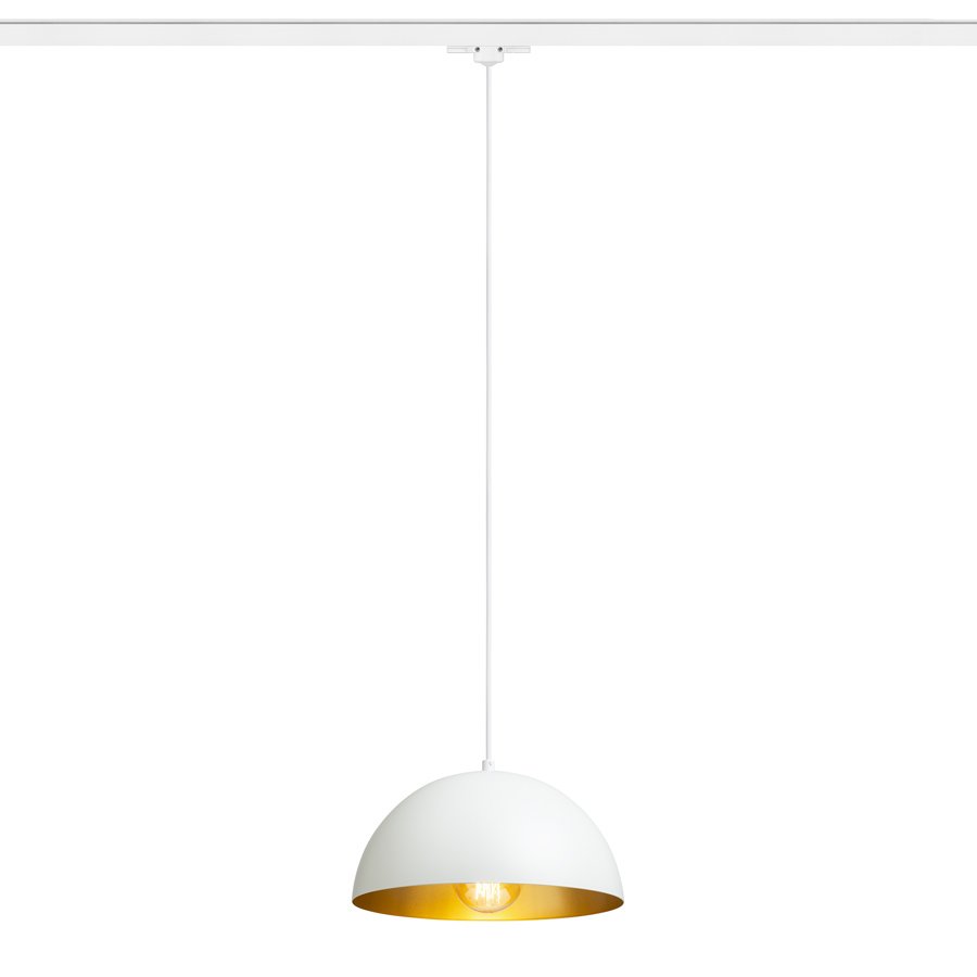RENDL GLADYS 30 na trojokruh. lištu biela/zlatá 230V LED E27 15W – obrázok 1