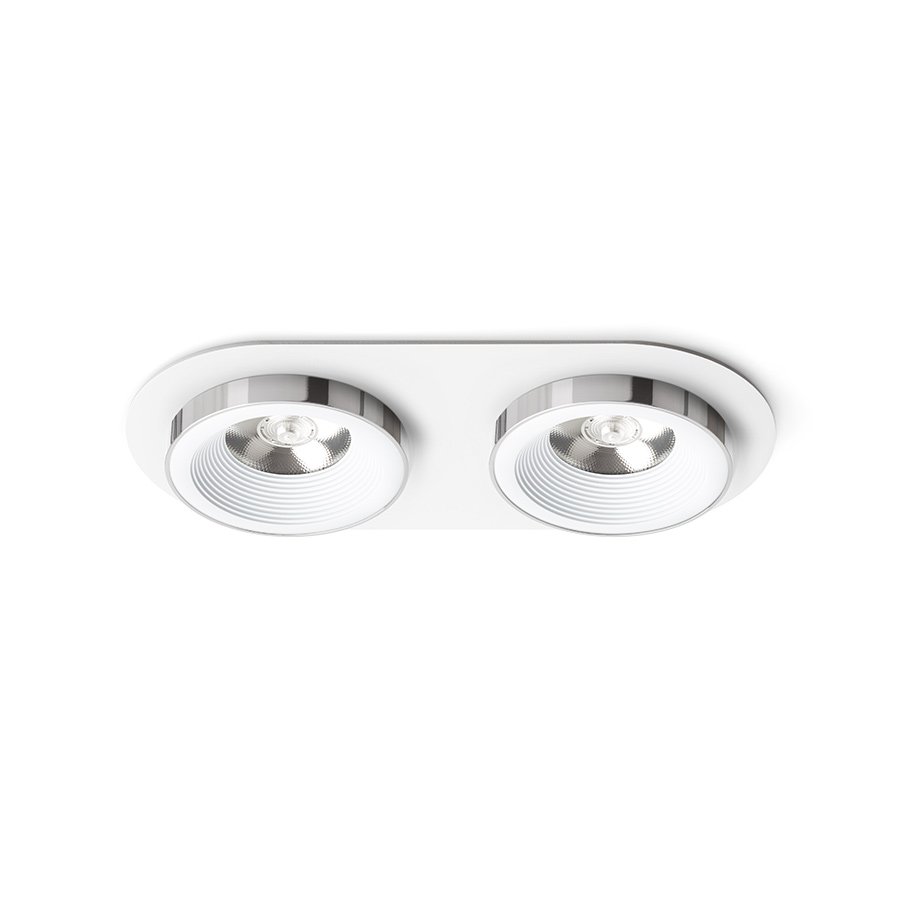 RENDL SHARM R II zápustná biela chróm 230V LED 2x10W 24° 3000K – obrázok 1