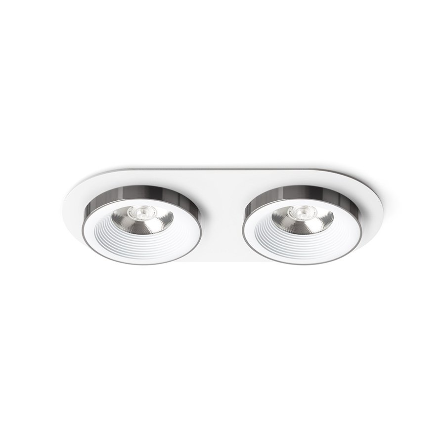 RENDL SHARM R II zápustná biela čierny chróm 230V LED 2x10W 24° 3000K – obrázok 1
