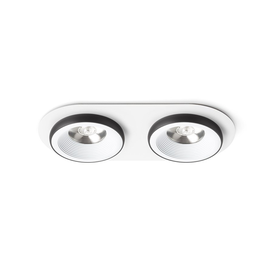 RENDL SHARM R II zápustná biela/čierna 230V LED 2x10W 24° 3000K – obrázok 1