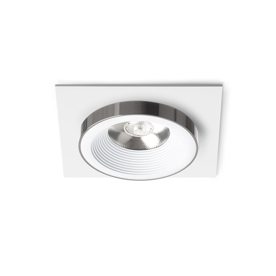 RENDL SHARM SQ I zápustná biela čierny chróm 230V LED 10W 24° 3000K – obrázok 1