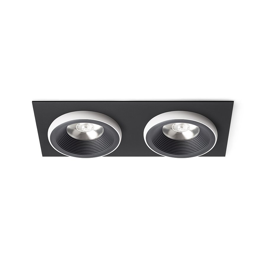 RENDL SHARM SQ II zápustná čierna/biela 230V LED 2x10W 24° 3000K – obrázok 1