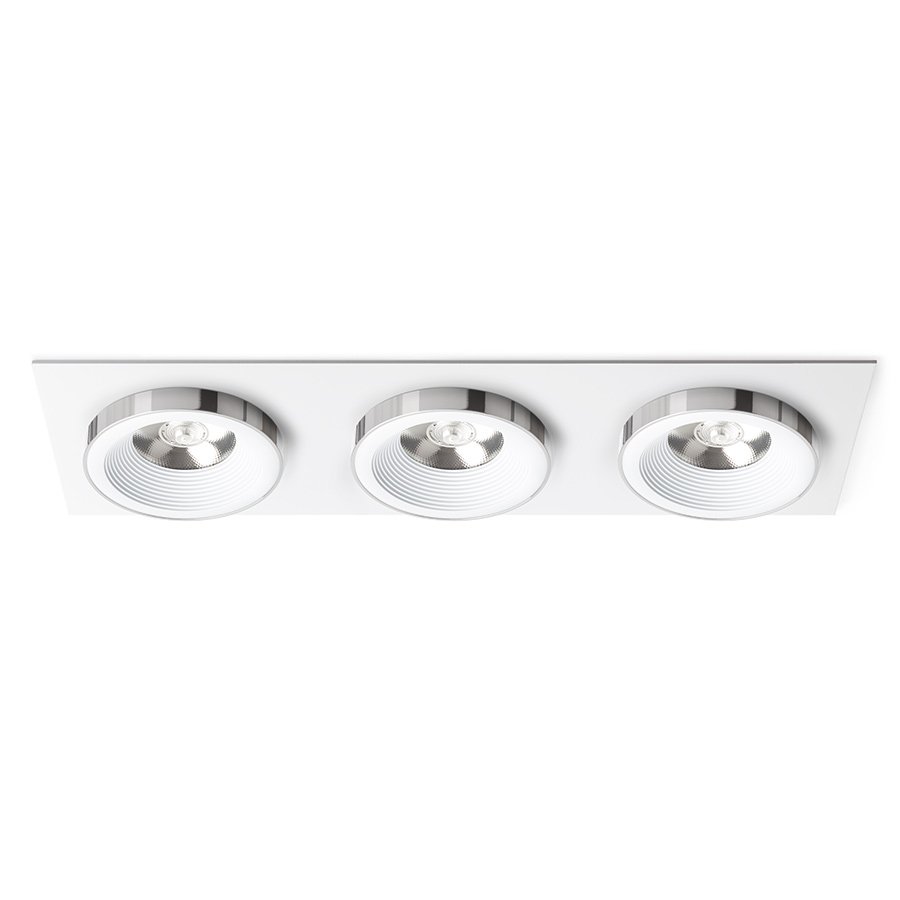 RENDL SHARM SQ III zápustná biela chróm 230V LED 3x10W 24° 3000K – obrázok 1
