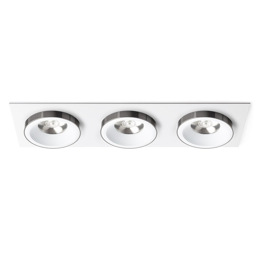RENDL SHARM SQ III zápustná biela čierny chróm 230V LED 3x10W 24° 3000K – obrázok 1