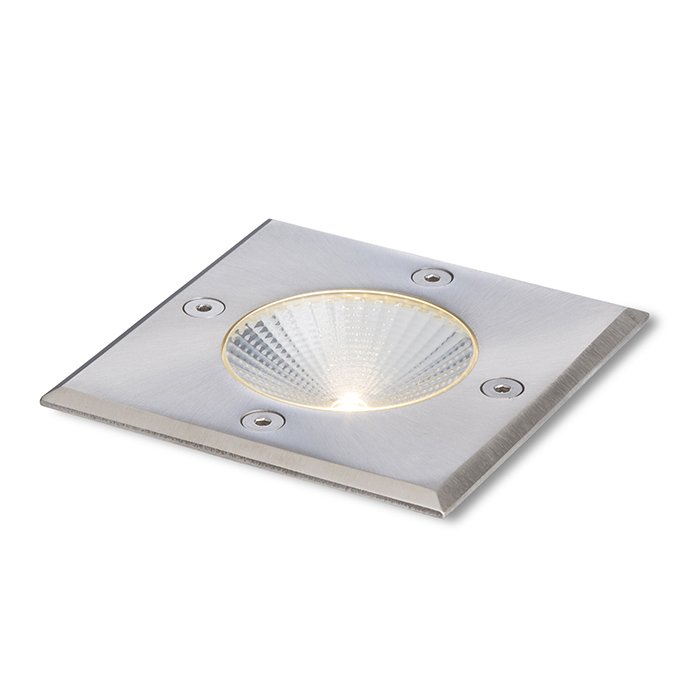 RENDL RIZZ SQ 105 nerez 230V LED 3W 96° IP65 3000K – obrázok 1
