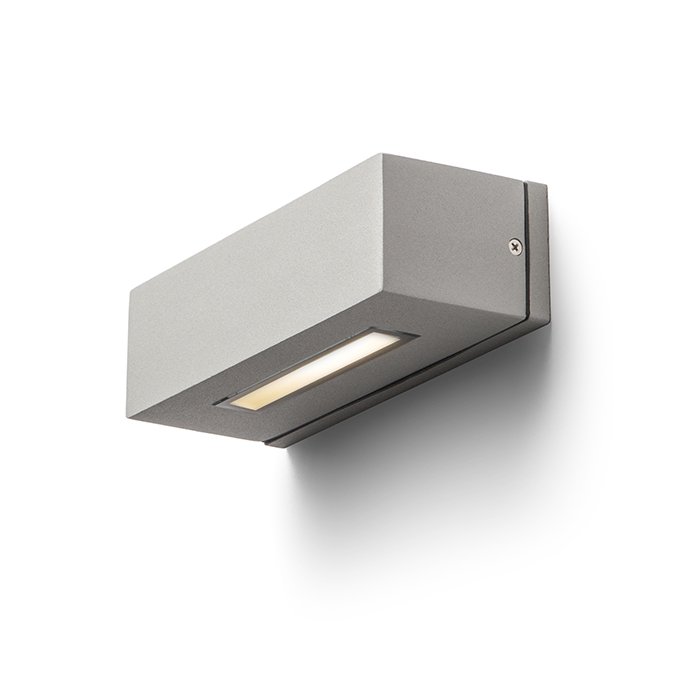 RENDL WOOP nástenná striebornosivá 230V R7s 78mm 12W IP54 – obrázok 1
