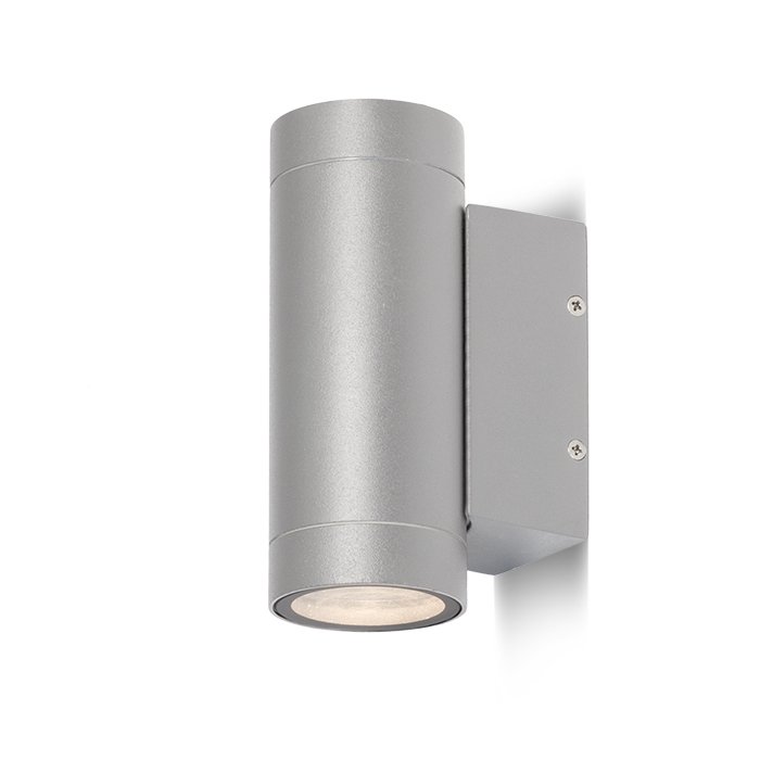 RENDL MIZZI II striebornosivá 230V LED GU10 2x8W IP54 – obrázok 1