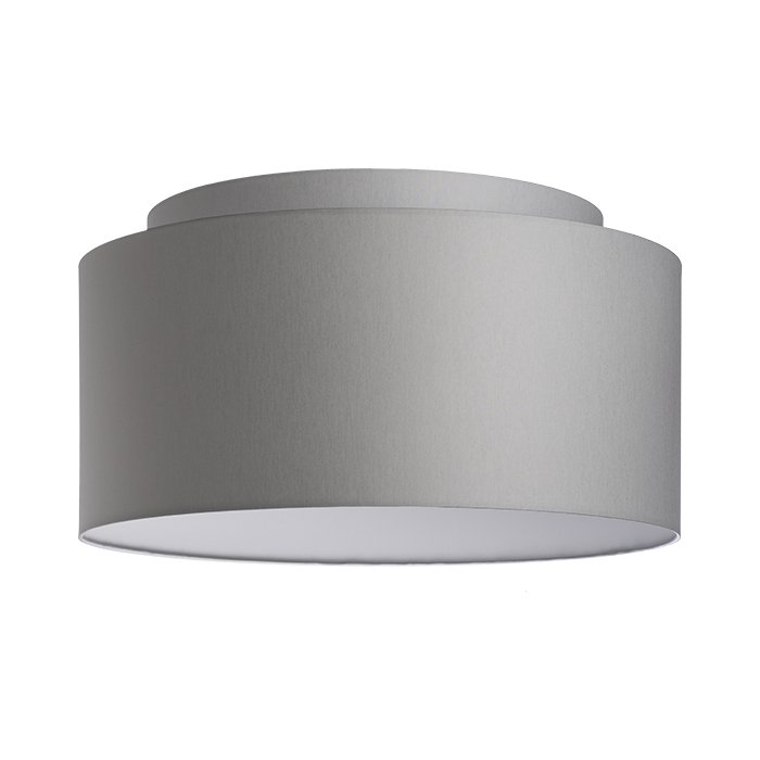 RENDL DOUBLE 55/30 tienidlo Chintz svetlo sivá/biele PVC max. 23W – obrázok 1