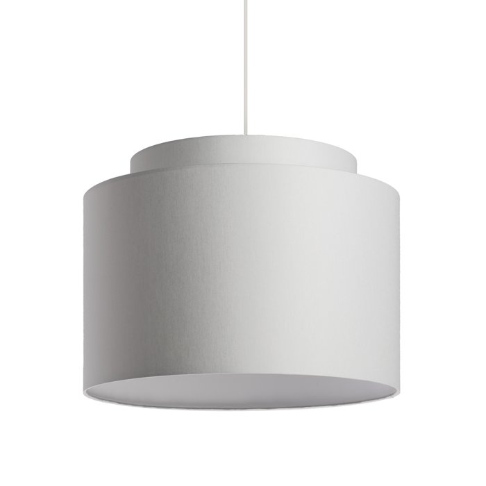RENDL DOUBLE 40/30 tienidlo Chintz svetlo sivá/biele PVC max. 23W – obrázok 1