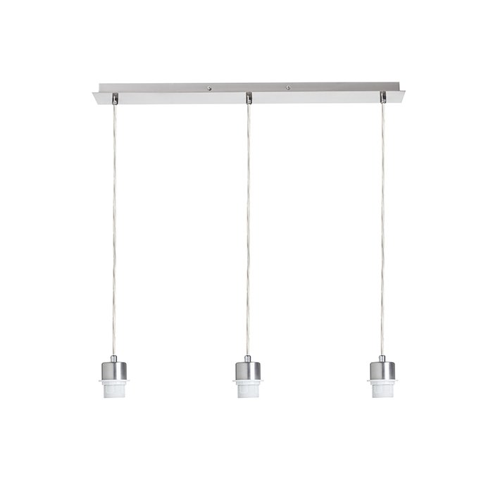 RENDL MORE 60 stropná závesná základňa matný nikel 230V LED E27 3x15W – obrázok 1