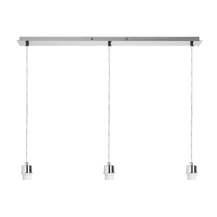 RENDL MORE 80 stropná závesná základňa matný nikel 230V LED E27 3x15W – obrázok 1