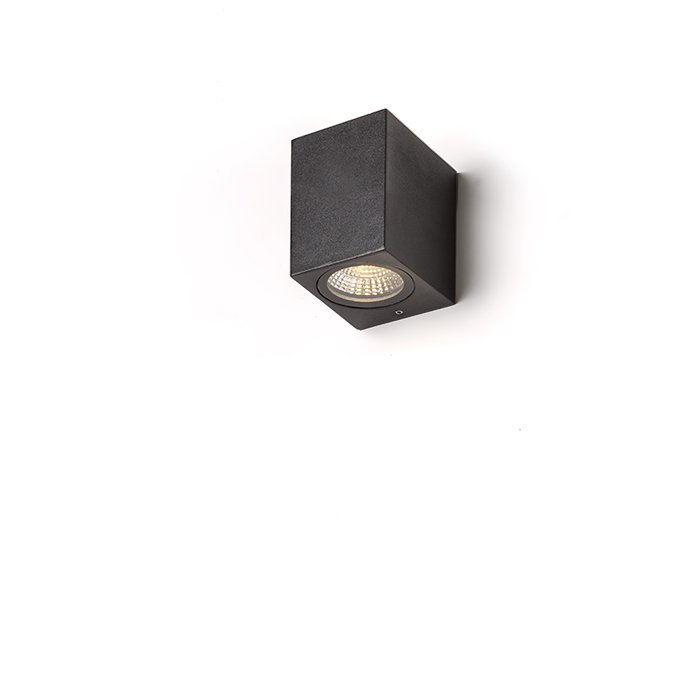 RENDL KUBI I antracitová 230V LED 3W 56° IP54 3000K – obrázok 1