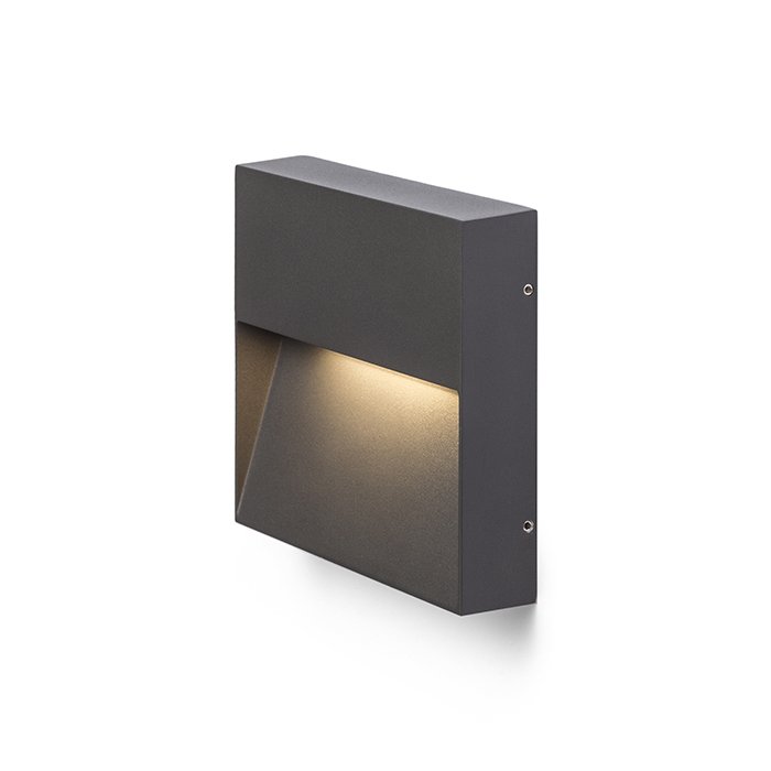 RENDL AQILA SQ nástenná antracitová 230V LED 6W IP54 3000K – obrázok 1