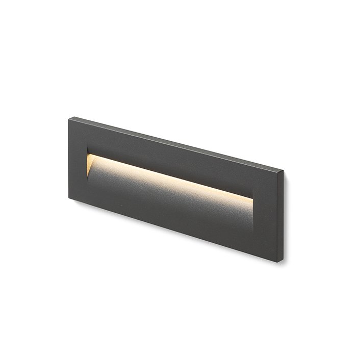 RENDL RASQ zápustná do steny antracitová 230V LED 8.5W IP65 3000K – obrázok 1