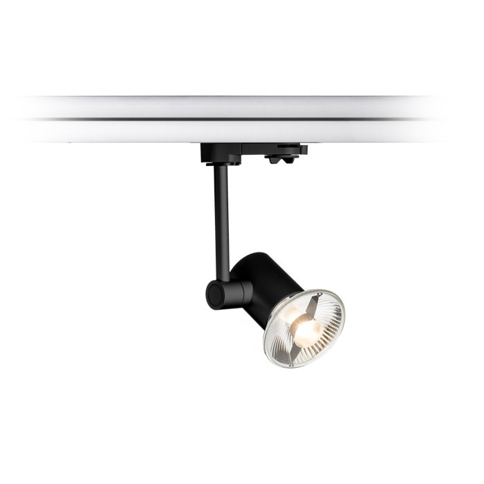 RENDL FAX na trojokruh. lištu čierna 230V LED GU10 12W – obrázok 1