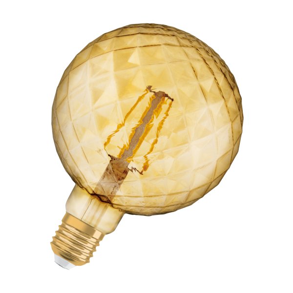 RENDL OSRAM Vintage Globe 125 DECO jantárová 230V E27 LED EQ40 2500K – obrázok 1