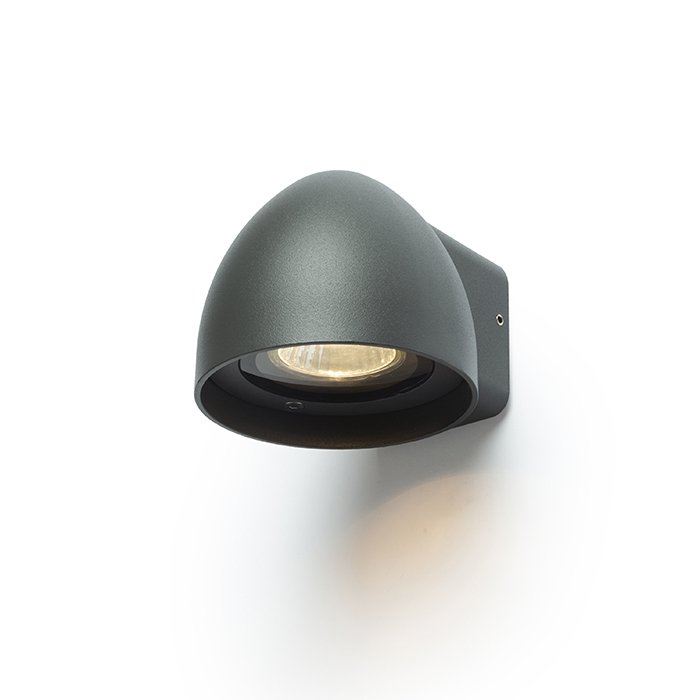 RENDL BOURDON nástenná antracitová 230V LED GU10 8W IP54 – obrázok 1