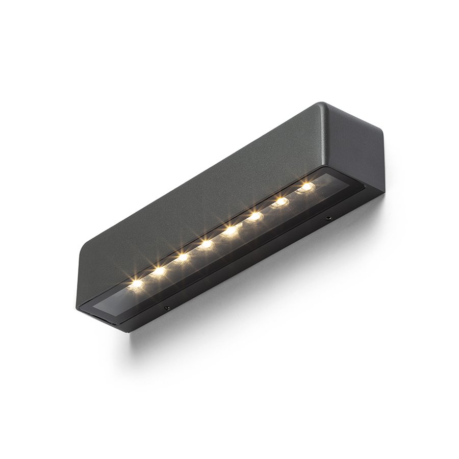 RENDL SAMPO nástenná antracitová 230V LED 9W IP65 3000K – obrázok 1