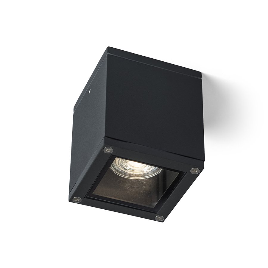 RENDL KEIG stropná čierna 230V LED GU10 8W IP65 – obrázok 1