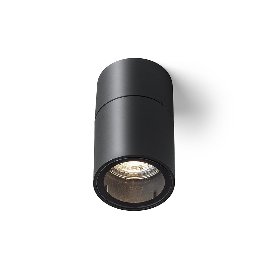 RENDL SORANO stropná čierna plast 230V LED GU10 8W IP44 – obrázok 1