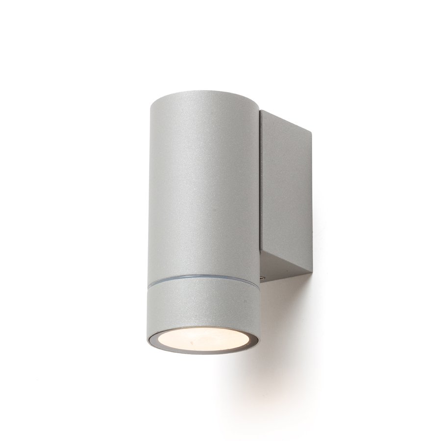 RENDL MIZZI NEW I nástenná striebornosivá 230V LED GU10 8W IP65 – obrázok 1