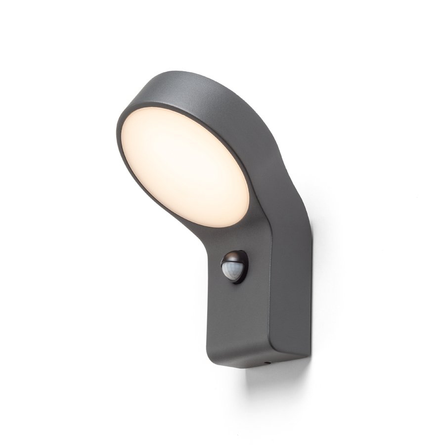 RENDL ELIA PIR nástenná antracitová 230V LED 9W IP44 3000K – obrázok 1