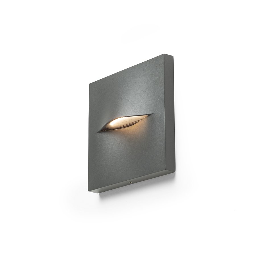 RENDL BOBO SQ nástenná antracitová 230V LED 3W IP65 3000K – obrázok 1