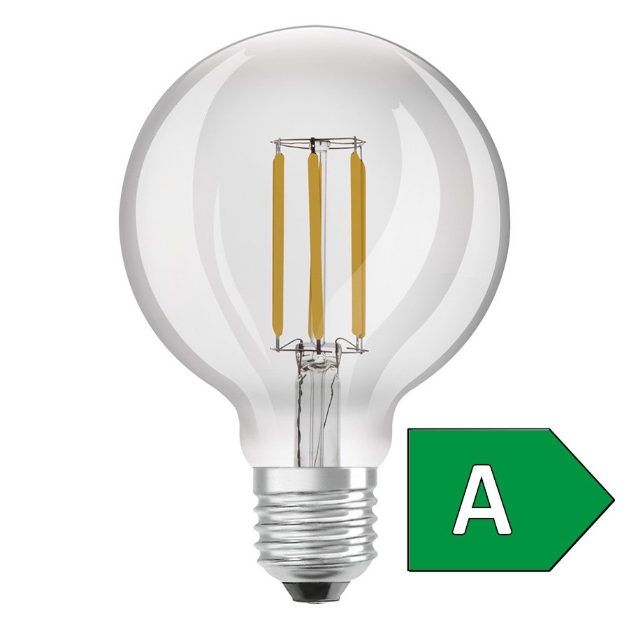 RENDL OSRAM ULTRA ECONOMY 210lm/W Globe 95 číra 230V E27 LED EQ60 2700K – obrázok 1
