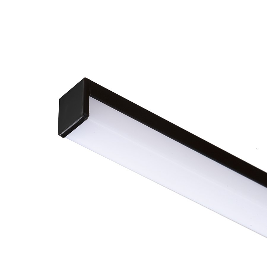 RENDL LED PROFILE H prisadený 1m čierna matný akrylát/hliník – obrázok 1
