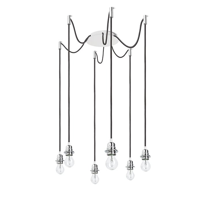 RENDL KOMBIX 6 závesná súprava BZ+ČK+CHO 230V LED E27 6x15W – obrázok 1