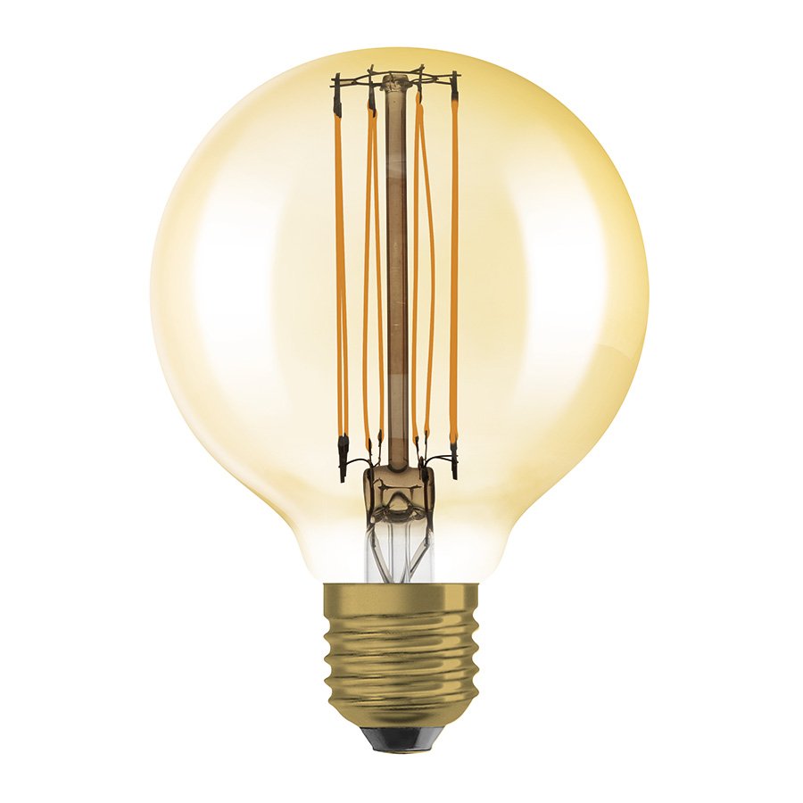 RENDL OSRAM Globe 80 DIMM jantárová 230V E27 LED EQ60 2200K – obrázok 1