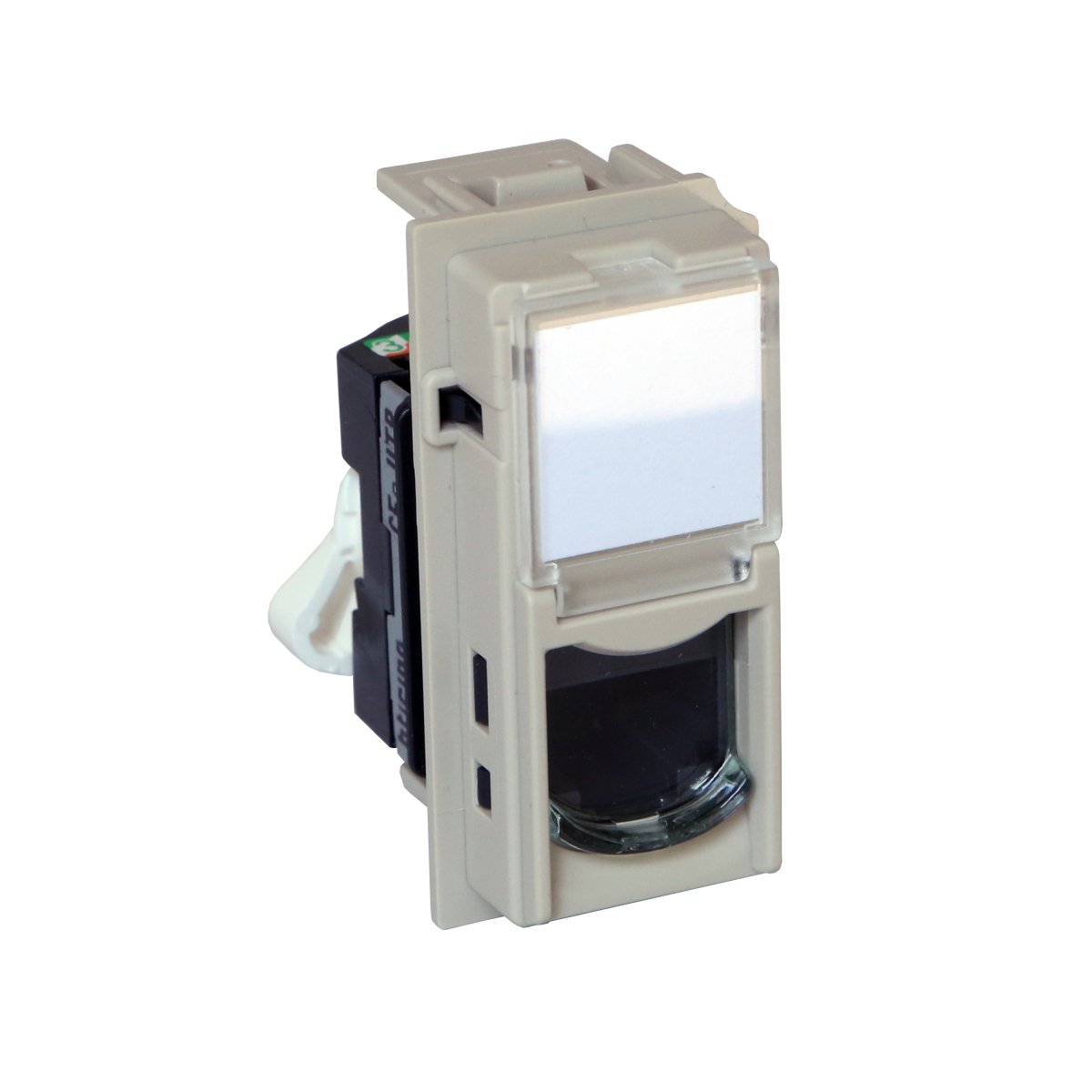 LIVING NOW DÁTOVÁ ZÁSUVKA RJ45 CAT5E UTP BEZ NÁRADIA 1 MODUL PIESOK – obrázok 1