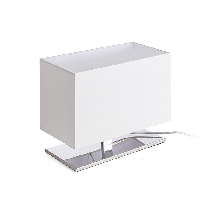 RENDL PLAZA S stolná biela chróm 230V LED E27 15W – obrázok 1