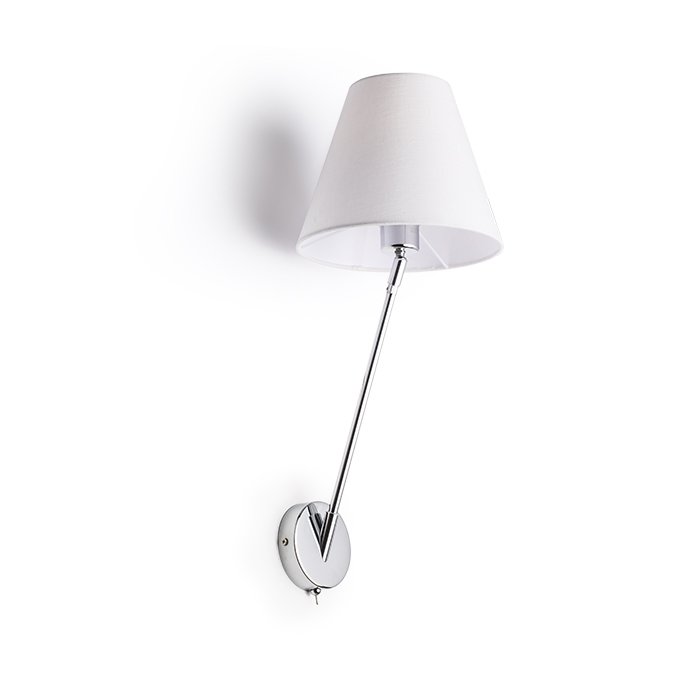 RENDL SILENCE nástenná biela chróm 230V LED E27 15W – obrázok 1